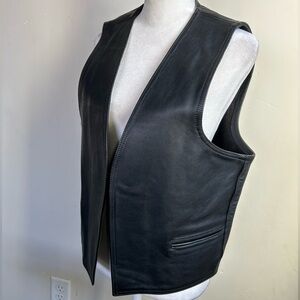 RoB Amsterdam Waistcoat Leather Vest NEW Men’s L Black Fetish Leather Genuine